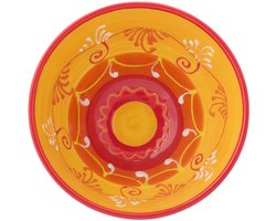 J-Line kom - keramiek - oranje/rood - medium