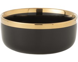 J-Line kom - keramiek - zwart/goud