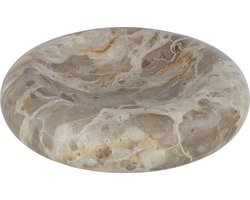 J-Line kom Rond Laag Marmer - steen - beige - large