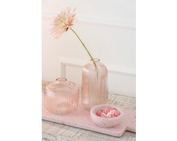 J-Line kom Rond Terrazzo - steen - roze