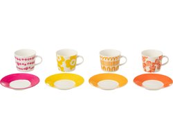 J-Line kop + schoteltje - keramiek - mix - small - 4 stuks