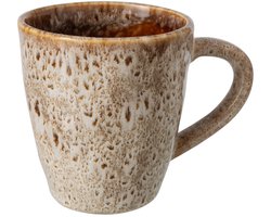 J-Line kopje - porselein - taupe - 4 stuks