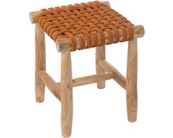 J-Line kruk - hout - oranje