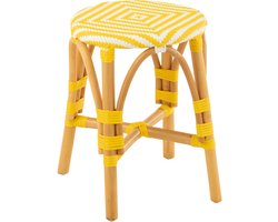 J-Line kruk Live - rotan - naturel/geel