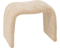 J-Line kruk N shape - textiel - beige