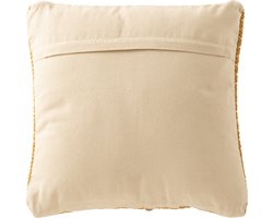 J-Line kussen Bali - katoen - wit/oker