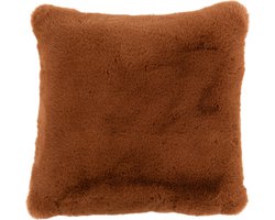J-Line kussen Cutie – polyester – bruin