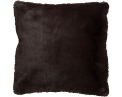 J-Line kussen Cutie - polyester - donkerbruin