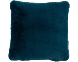 J-Line kussen Cutie – polyester – petrolblauw