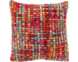 J-Line kussen Gebreid - polyresin - mix