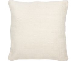 J-Line kussen Geweven - wol - creme - large
