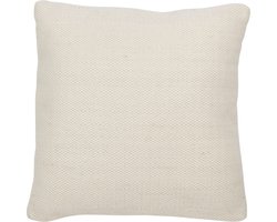 J-Line kussen Geweven - wol - creme - small