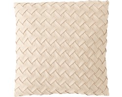 J-Line kussen Gewoven - polyester - beige