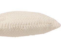 J-Line kussen - polyester - wit