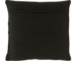 J-Line kussen Spiegel Rechthoek - katoen - zwart/zilver