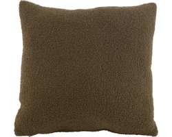 J-Line kussen Teddy - polyester - donkergroen