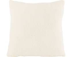 J-Line kussen Teddy - polyester - wit