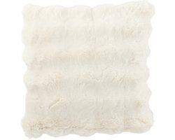 J-Line kussen Wave - polyester - wit