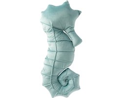 J-Line kussen Zeepaard - polyester - turkoois