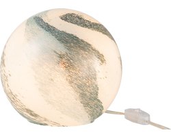 J-Line lamp Dany Strepen Rond - glas - blauw/groen - small