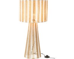 J-Line lamp Strepen Touwen - metaal/papier - wit/naturel