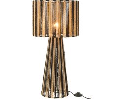 J-Line lamp Strepen Touwen - metaal/papier - zwart/naturel