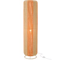 J-Line lamp Touw Cilinder - metaal - oranje/naturel - large
