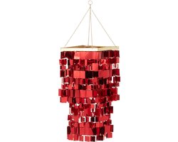 J-Line lampenkap Kandel Vierkant - pvc - rood - small
