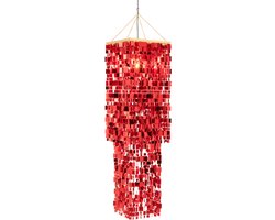 J-Line lampenkap Kandelaar Vierkant - pvc - rood - large
