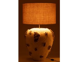 J-Line Lamp+Kap Jilly Terracotta Wit/Bruin
