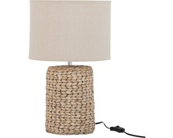 J-Line lampvoet + kap Dik Vlecht - beton/katoen - naturel - small