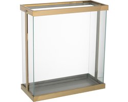 J-Line lantaarn Rechthoekig Enma - ijzer/glas - goud -large