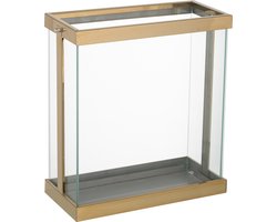 J-Line lantaarn Rechthoekig Enma - ijzr/glas - goud - small