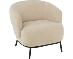J-line - Loungestoel Mars Populierenhout/schuim Beige - 84x82x76cm