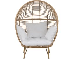 J-Line loungestoel Ovaal - staal - naturel