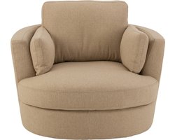 J-Line loungestoel Swiv - hout/textiel - beige
