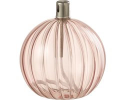 J-Line olielamp Ribbels - glas - roze - small