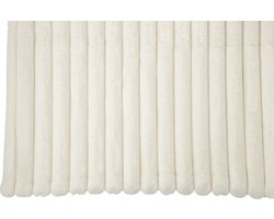 J Line - Plaid - Corduroy - Polyester - Creme - (180x130x3cm) - PROMO!