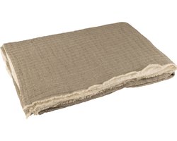 J-Line plaid Strepen Stiksel - katoen/polyester - grijs