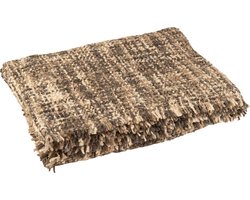J-Line plaid Tweed - katoen - bruin/beige - 180 x 130 cm