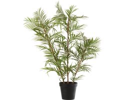J-Line plant Bergpalm In Pot - kunststof - groen/zwart - large