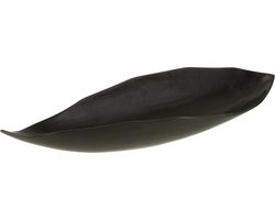 J-Line plateau Blad - dienblad - metaal - zwart - large - woonaccessoires