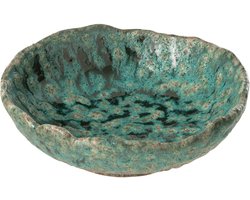 J-Line plateau Decoratief Naga - keramiek - azuur/bruin - medium