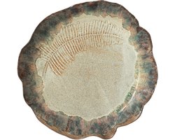 J-Line plateau Decoratief Naga - keramiek - roest/bruin - large