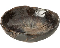 J-Line plateau Decoratief Naga - keramiek - zwart/bruin - medium