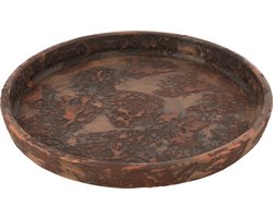 J-Line plateau Flowerpot Terra - keramiek - bruin - Ø 40 cm