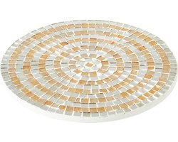 J-Line plateau Mozaiek - glas - zilver/goud - medium
