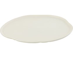 J-Line plateau Rond - dienblad - metaal - wit - medium
