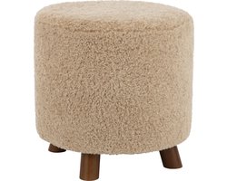 J-Line poef Schaap Poot - polyester - beige