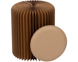J-Line Poef Vouwbaar Papier Camel